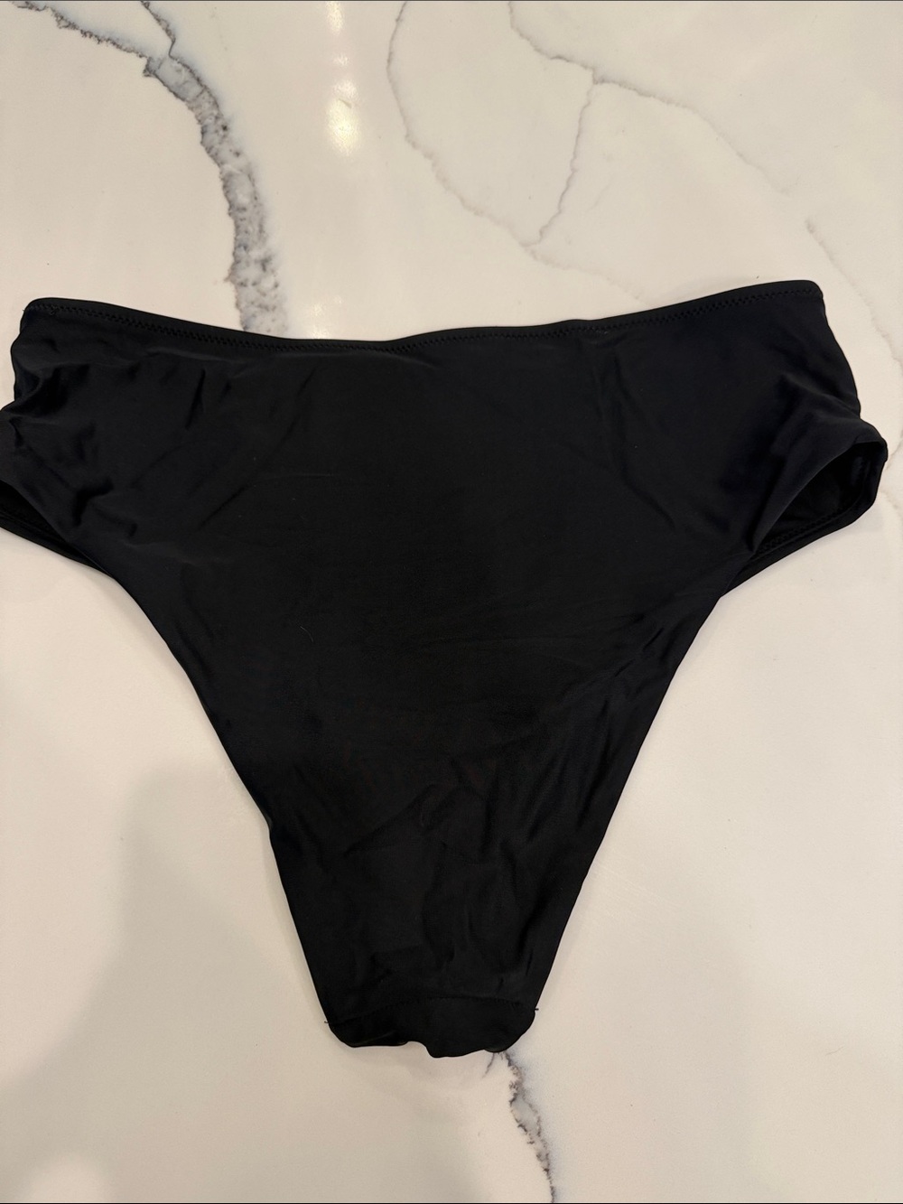 aerie Black High-Cut Cheeky Bikini Bottom - Picture 3 of 4
